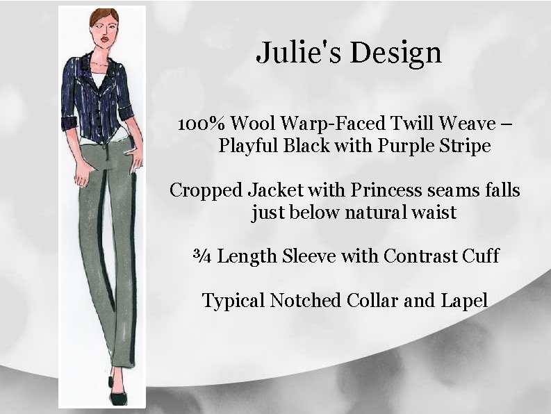 Julie's Design 100% Wool Warp-Faced Twill Weave – Playful Black with Purple Stripe Cropped Julie's Design 100% Wool Warp-Faced Twill Weave – Playful Black with Purple Stripe Cropped