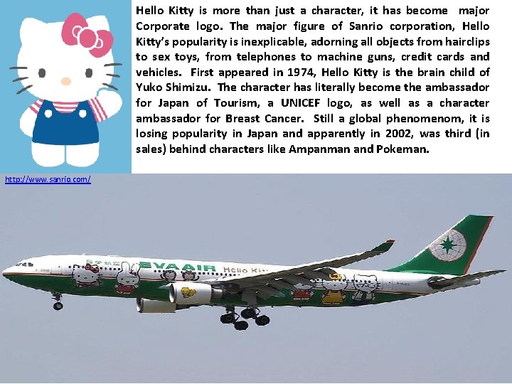 Hello Kitty is more than just a character, it has become major Corporate logo.