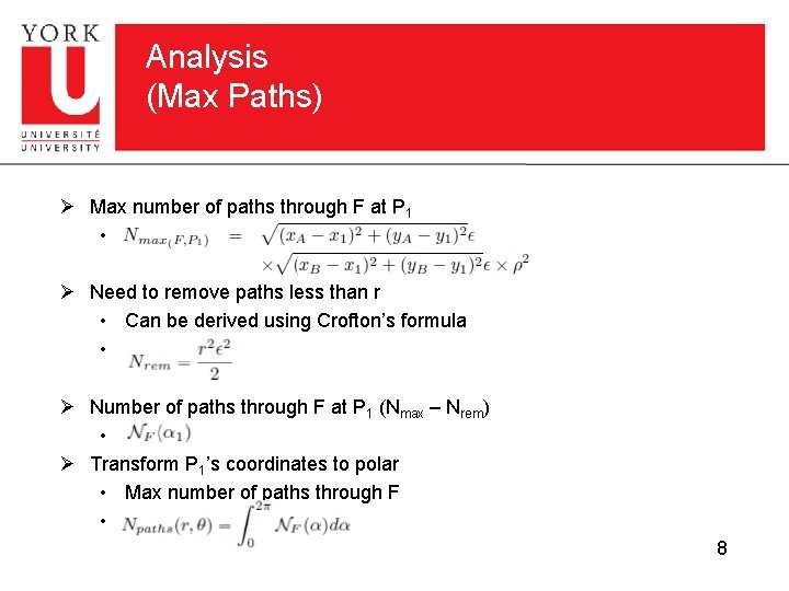 Analysis (Max Paths) Ø Max number of paths through F at P 1 • Analysis (Max Paths) Ø Max number of paths through F at P 1 •
