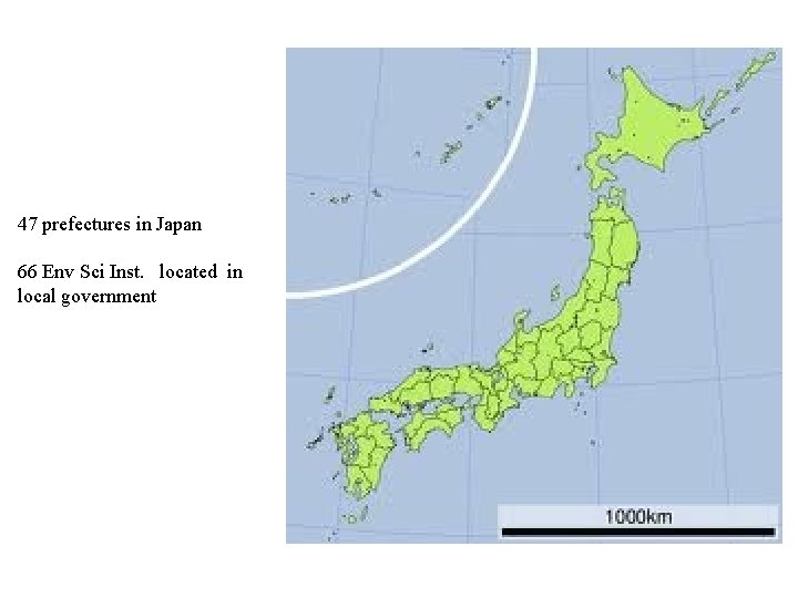 47 prefectures in Japan 66 Env Sci Inst. located in local government 