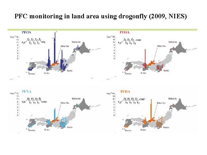 PFC monitoring in land area using drogonfly (2009, NIES) 