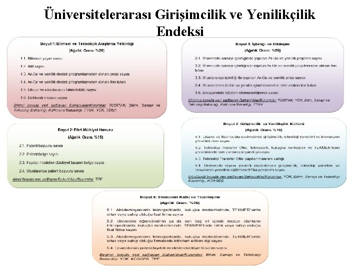 Üniversitelerarası Girişimcilik ve Yenilikçilik Endeksi 