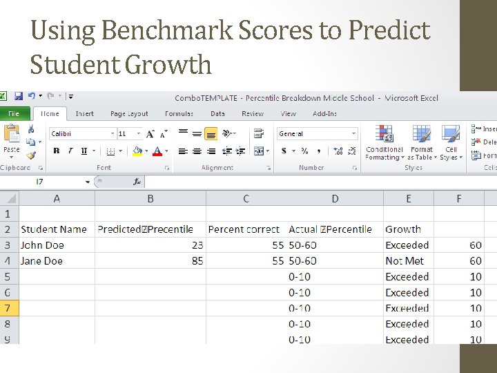 Using Benchmark Scores to Predict Student Growth 