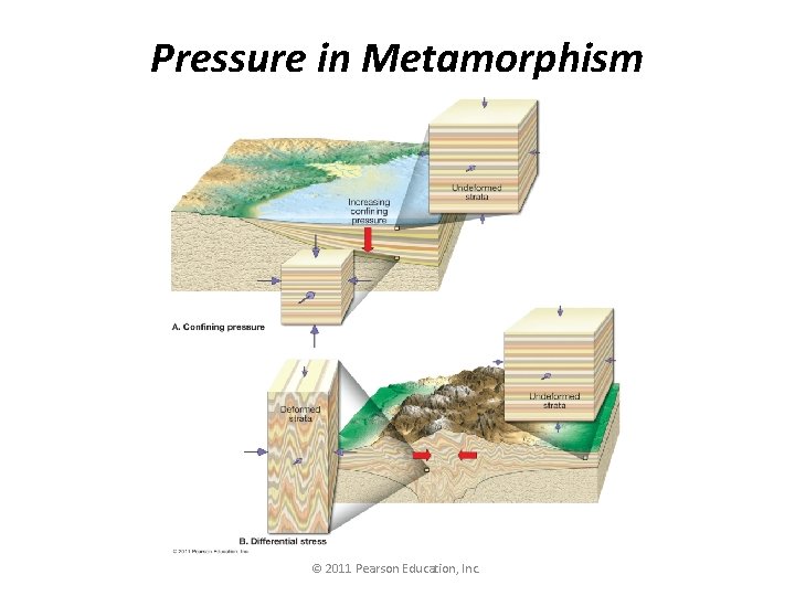 Pressure in Metamorphism © 2011 Pearson Education, Inc. 