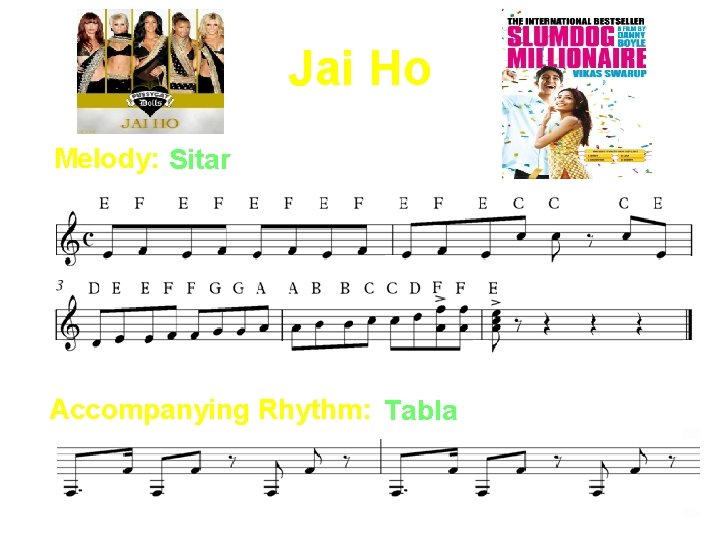 Jai Ho Melody: Sitar Accompanying Rhythm: Tabla 
