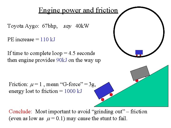 Engine power and friction Toyota Aygo: 67 bhp, say 40 k. W PE increase