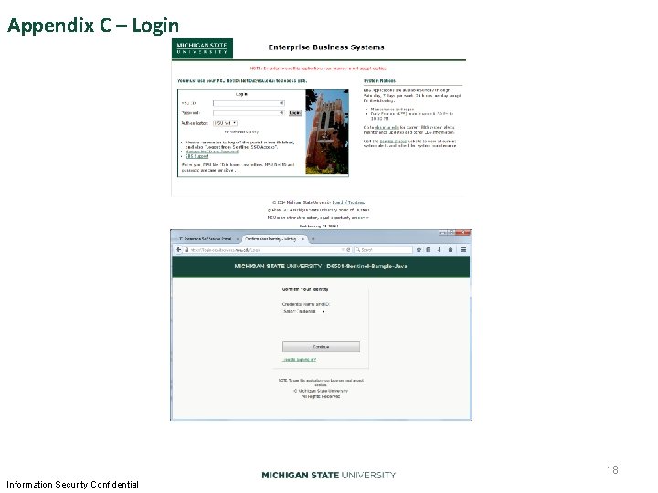 Appendix C – Login 18 Information Security Confidential Appendix C – Login 18 Information Security Confidential
