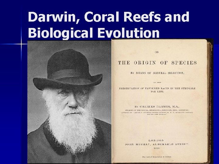 Darwin, Coral Reefs and Biological Evolution From 1831 to 1836 a naturalist for the