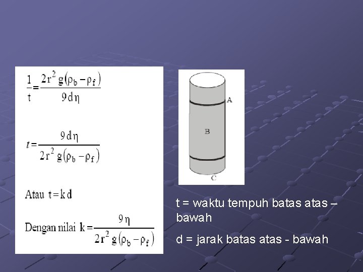 t = waktu tempuh batas – bawah d = jarak batas - bawah t = waktu tempuh batas – bawah d = jarak batas - bawah