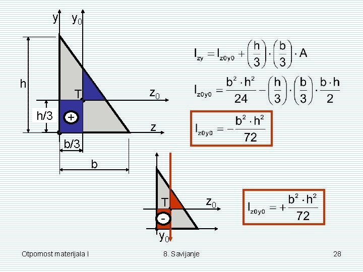 y h y 0 z 0 T h/3 + 0 z b/3 b T