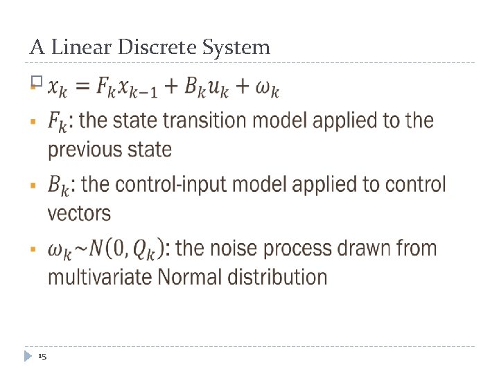 A Linear Discrete System � 15 