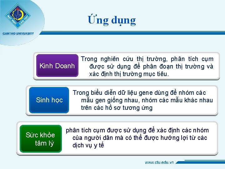 Ứng dụng Trong nghiên cứu thị trường, phân tích cụm Kinh Doanh được sử