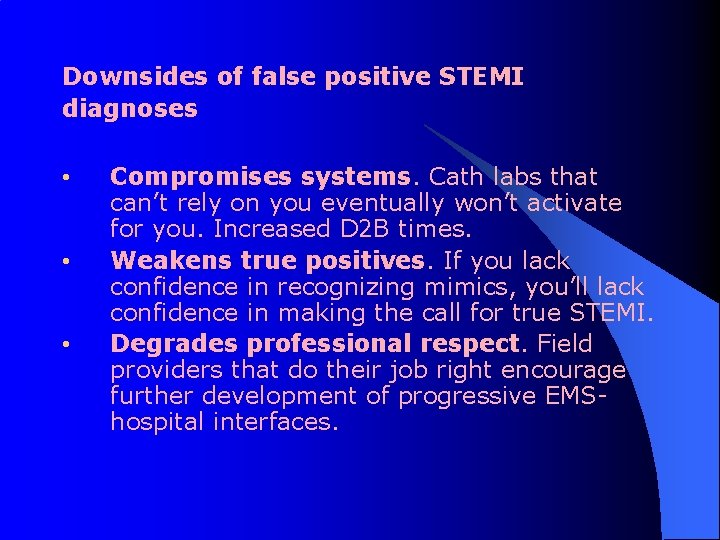 Managing STEMI Mimics in the Prehospital Environment Brandon