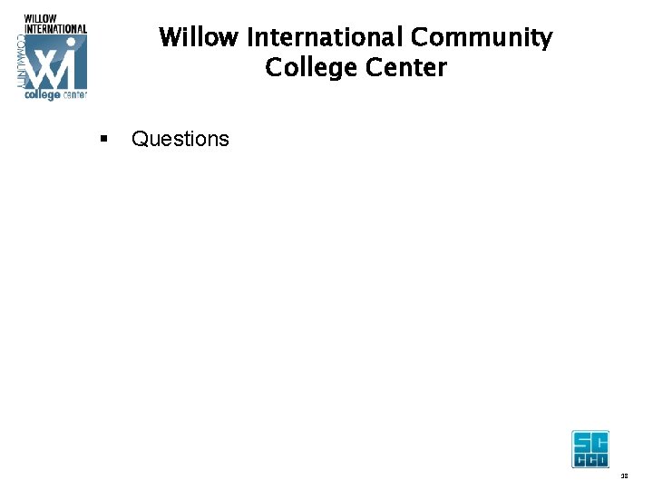 Willow International Community College Center § Questions 18 
