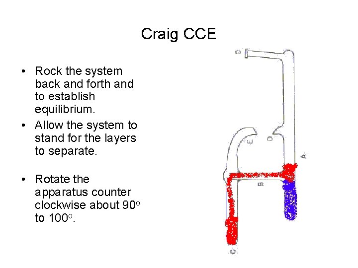 Craig CCE • Rock the system back and forth and to establish equilibrium. •