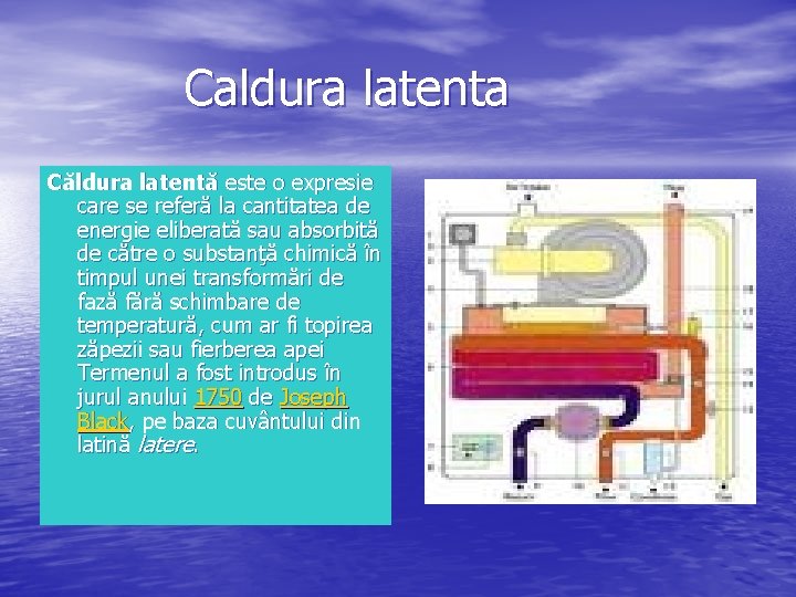  Caldura latenta Căldura latentă este o expresie care se referă la cantitatea de