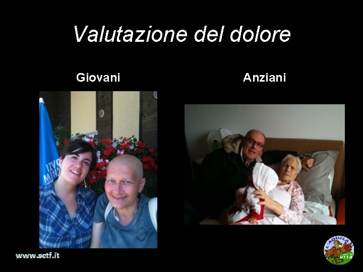 Valutazione del dolore Giovani www. sctf. it Anziani 