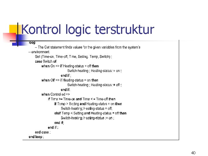 Kontrol logic terstruktur 40 