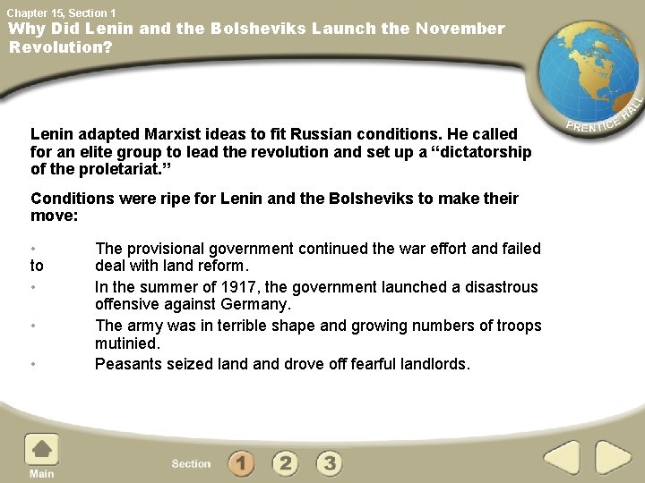 Chapter 15, Section 1 Why Did Lenin and the Bolsheviks Launch the November Revolution?