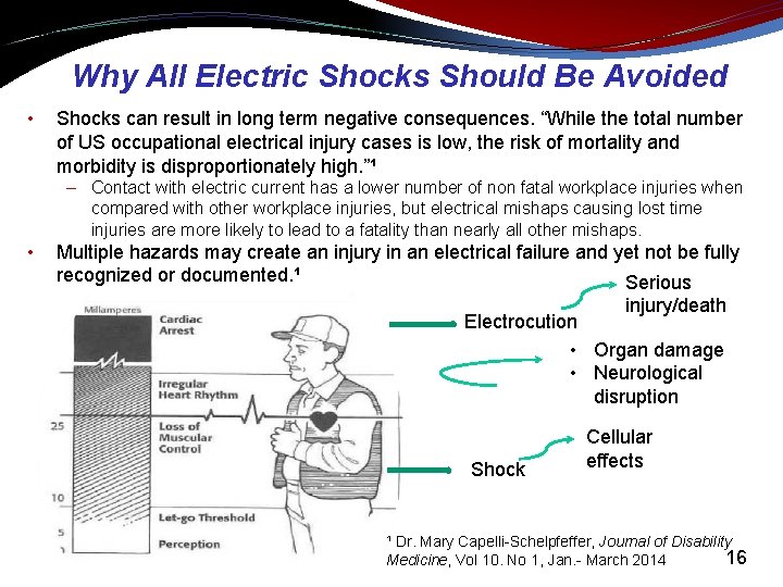 Why All Electric Shocks Should Be Avoided • Shocks can result in long term