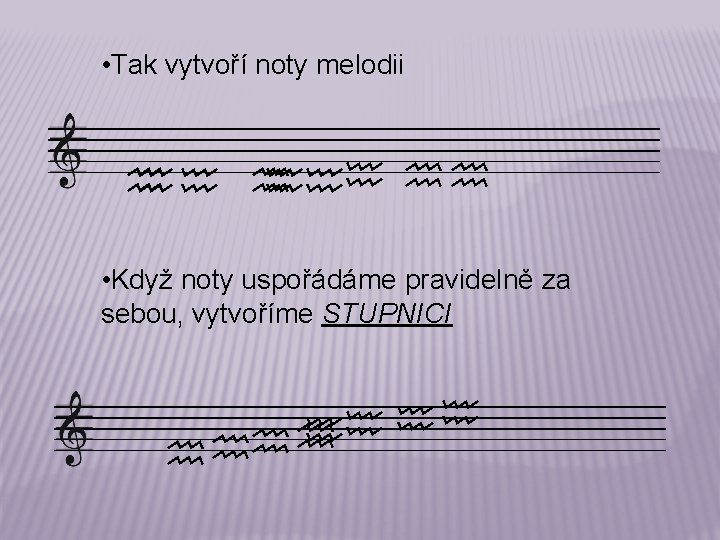  • Tak vytvoří noty melodii hhh hh h h hh • Když noty