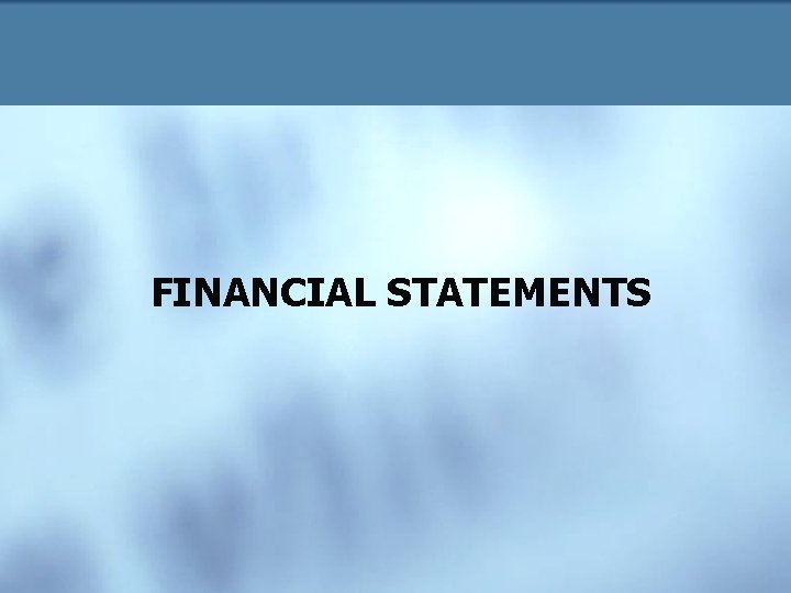 FINANCIAL STATEMENTS 