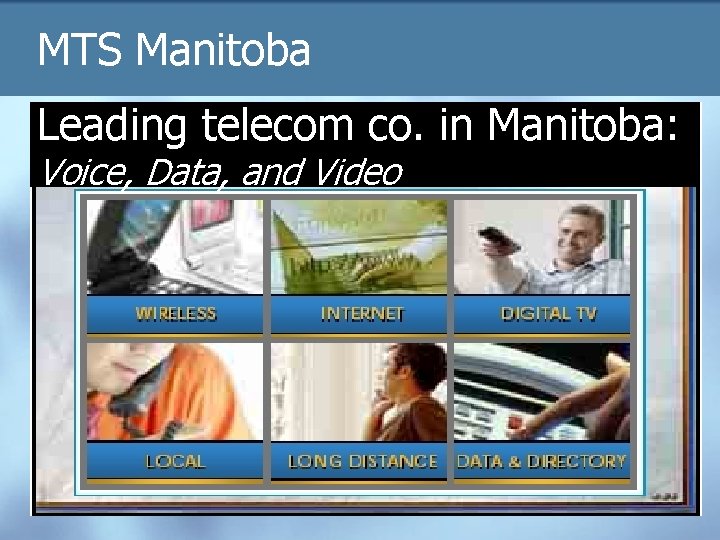 MTS Manitoba Leading telecom co. in Manitoba: Voice, Data, and Video 