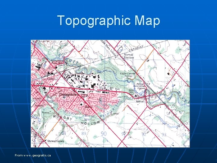 Topographic Map From www. geogratis. ca 