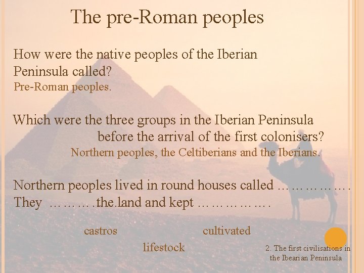 The pre-Roman peoples How were the native peoples of the Iberian Peninsula called? Pre-Roman