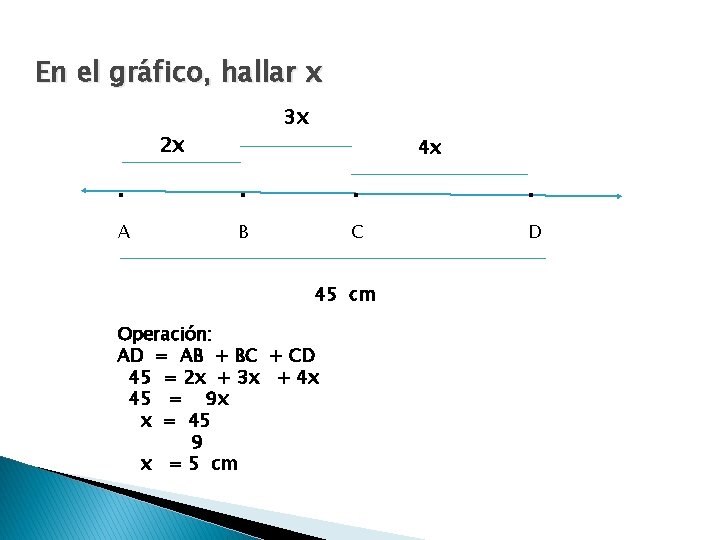 En el gráfico, hallar x 3 x 2 x 4 x . . A