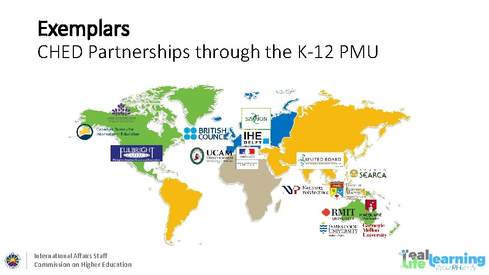 Exemplars CHED Partnerships through the K-12 PMU International Affairs Staff Commission on Higher Education