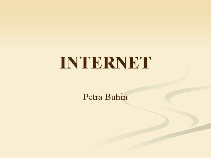 INTERNET Petra Buhin 