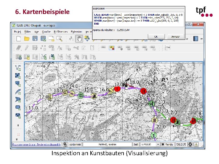 6. Kartenbeispiele Fachtagung Eisenbahninfrastruktur vom 29. September 2014 Inspektion an Kunstbauten (Visualisierung) 74 