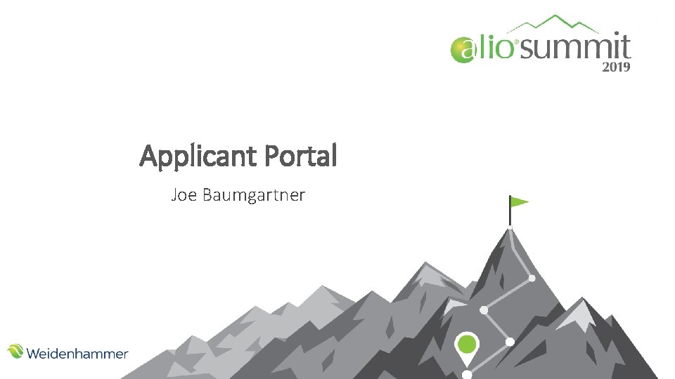 Applicant Portal Joe Baumgartner 