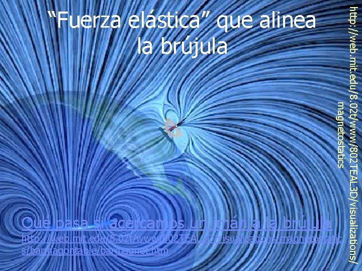 Qué pasa si acercamos un imán a la brújula http: //web. mit. edu/8. 02