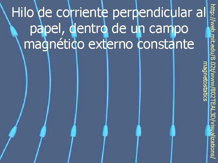 http: //web. mit. edu/8. 02 t/www/802 TEAL 3 D/visualizations/ magnetostatics Hilo de corriente perpendicular