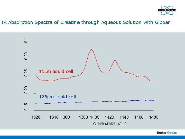 IR Absorption Spectra of Creatine through Aqueous Solution with Globar 15 m liquid cell