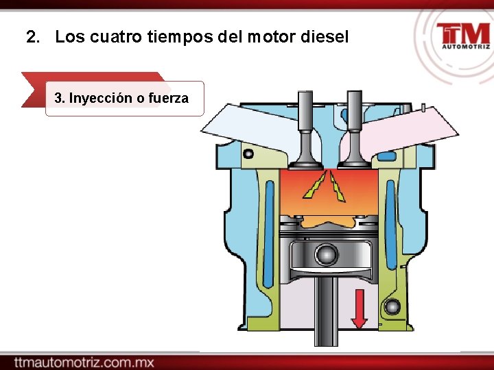 2. Los cuatro tiempos del motor diesel 3. Inyección o fuerza 