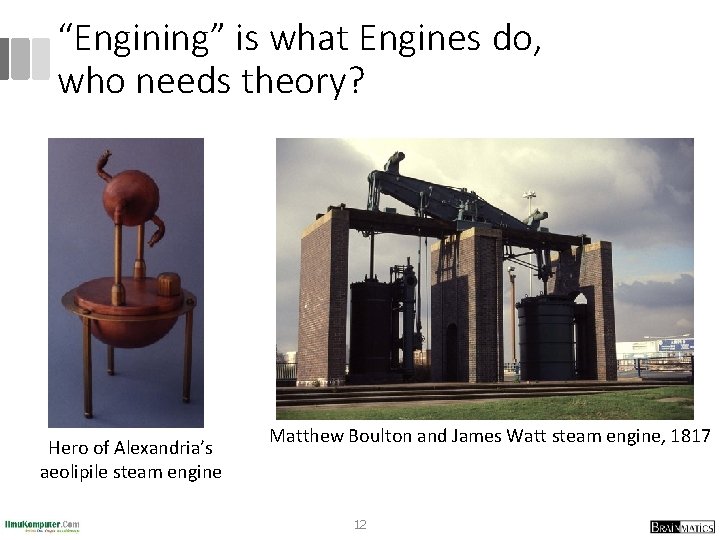 “Engining” is what Engines do, who needs theory? Hero of Alexandria’s aeolipile steam engine