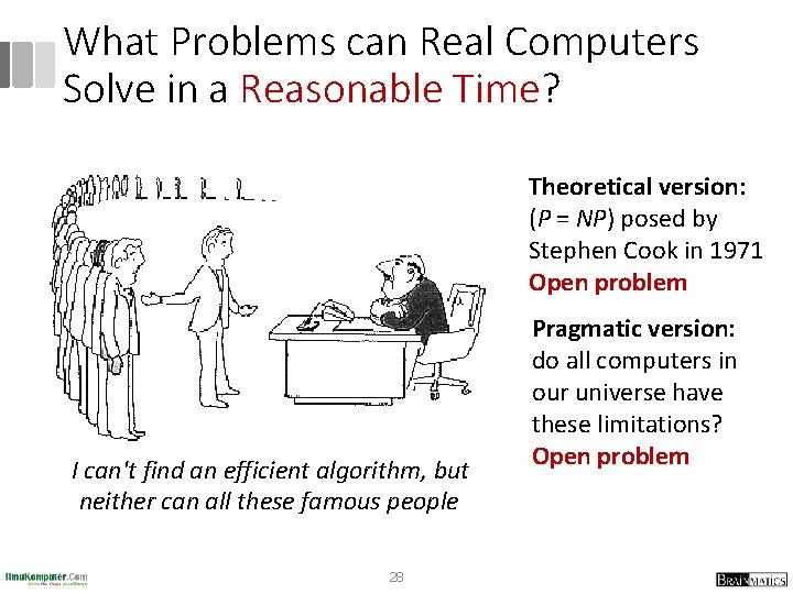 What Problems can Real Computers Solve in a Reasonable Time? Theoretical version: (P =