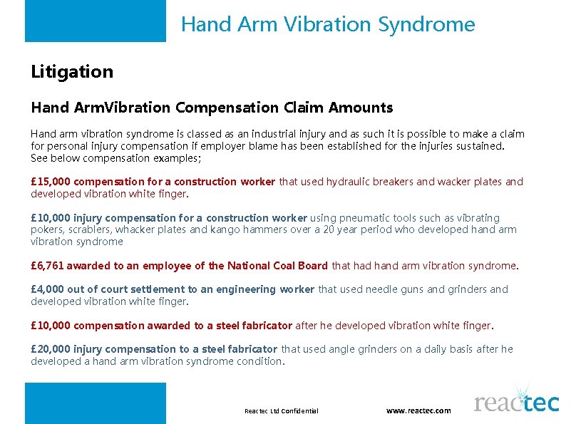 Hand Arm Vibration Syndrome Litigation Hand Arm. Vibration Compensation Claim Amounts Hand arm vibration