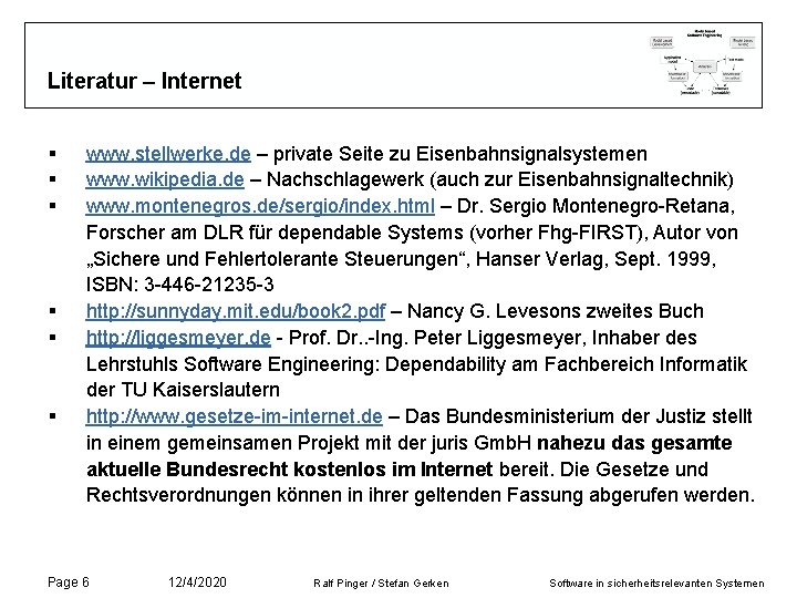 Literatur – Internet § § § www. stellwerke. de – private Seite zu Eisenbahnsignalsystemen Literatur – Internet § § § www. stellwerke. de – private Seite zu Eisenbahnsignalsystemen