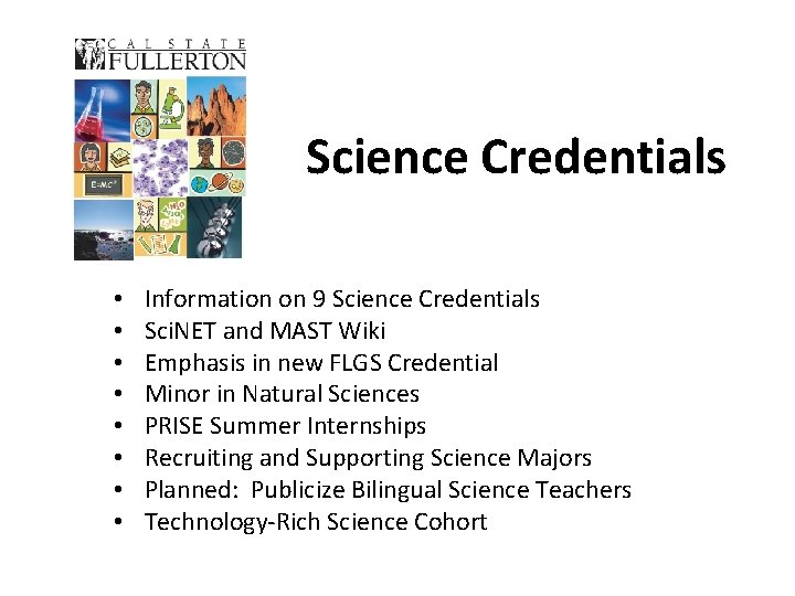 Science Credentials • • Information on 9 Science Credentials Sci. NET and MAST Wiki