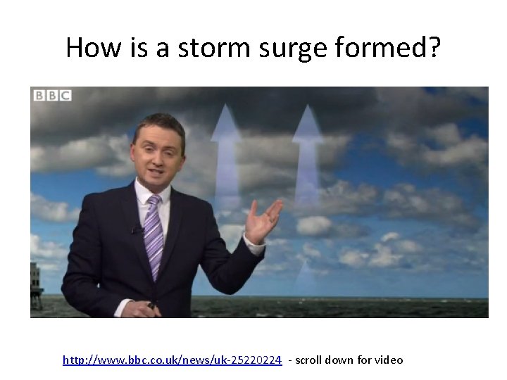 How is a storm surge formed? http: //www. bbc. co. uk/news/uk-25220224 - scroll down