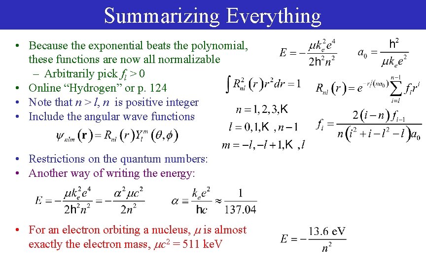 Summarizing Everything • Because the exponential beats the polynomial, these functions are now all