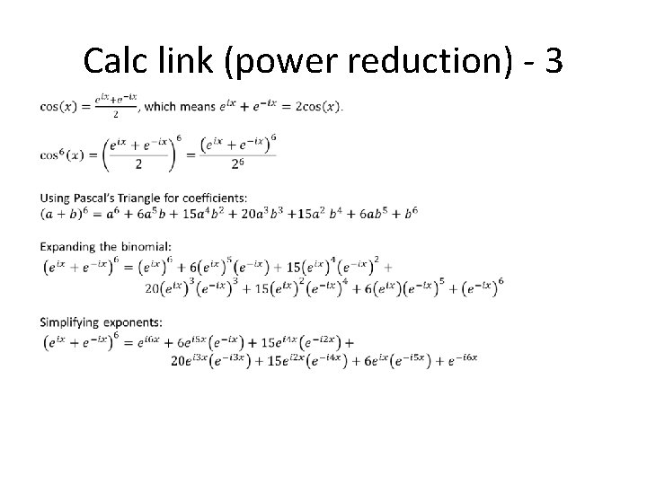 Calc link (power reduction) - 3 • Calc link (power reduction) - 3 •