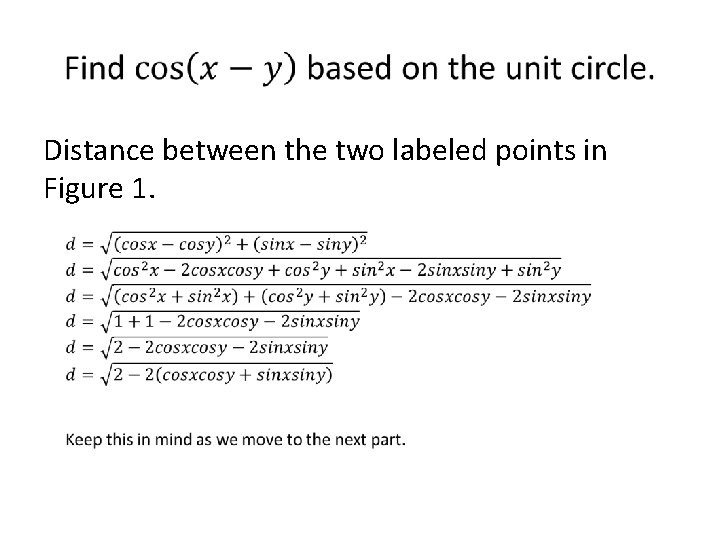 Distance between the two labeled points in Figure 1. Distance between the two labeled points in Figure 1.