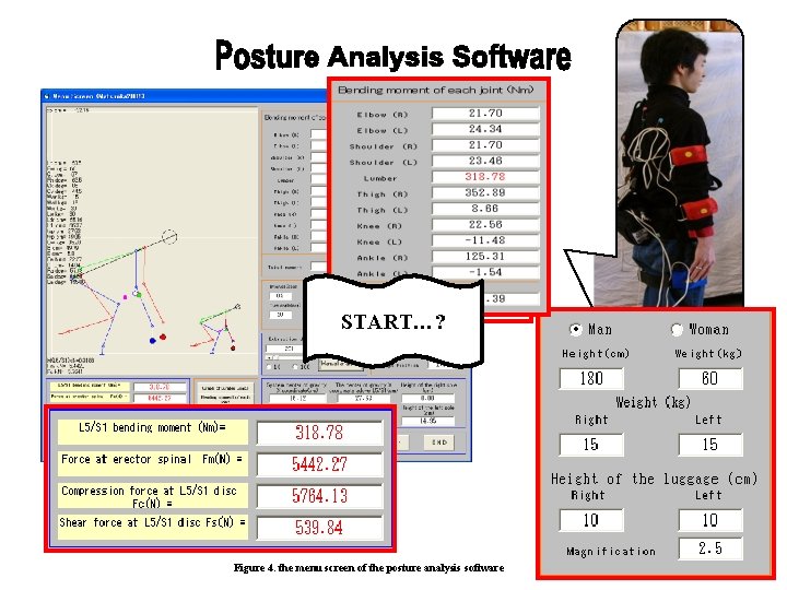 START…? Figure 4. the menu screen of the posture analysis software 