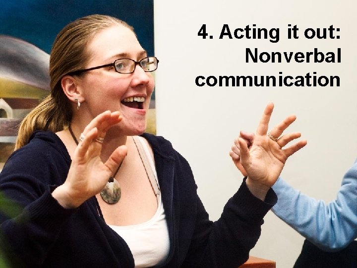4. Acting it out: Nonverbal communication 4. Acting it out: Nonverbal communication