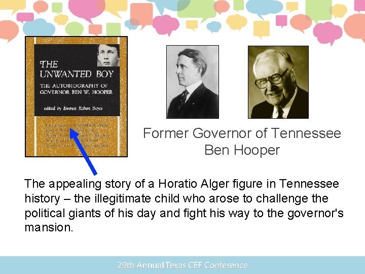 Former Governor of Tennessee Ben Hooper The appealing story of a Horatio Alger figure